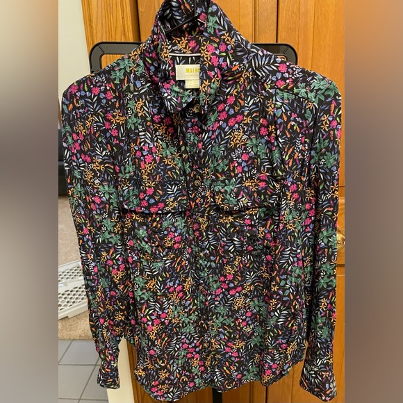 Maeve Tops - VGUC Maeve (Anthro) Floral Petite Button-down Top (4P)